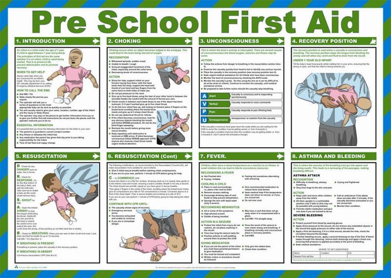 Pre School First Aid
